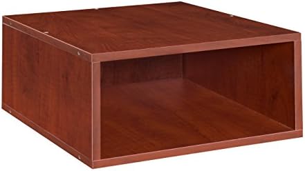 Niche Cubo Half Size Stackable Storage Organizer Cube in Warm Cherry