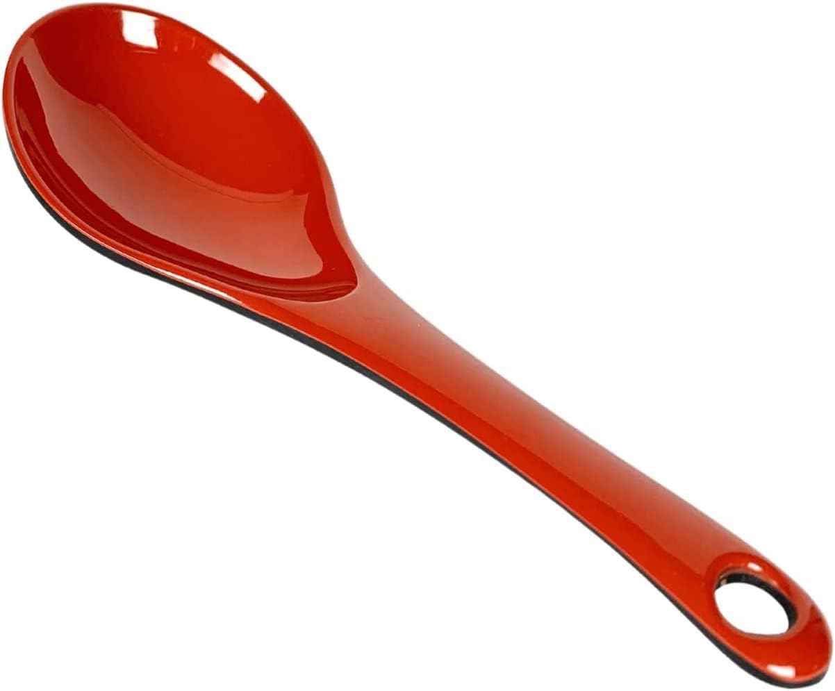 JapanBargain 2382 Serving Spoons, Japanese, Chinese, Rice Serving Spoons, Black and Red, Pack of 4