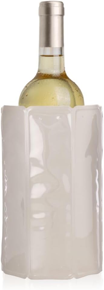 Vacu Vin Active Cooler Wine Chiller - Reusable, Flexible Wine Bottle Cooler - Black - Wine Cooler Sleeve for Standard
