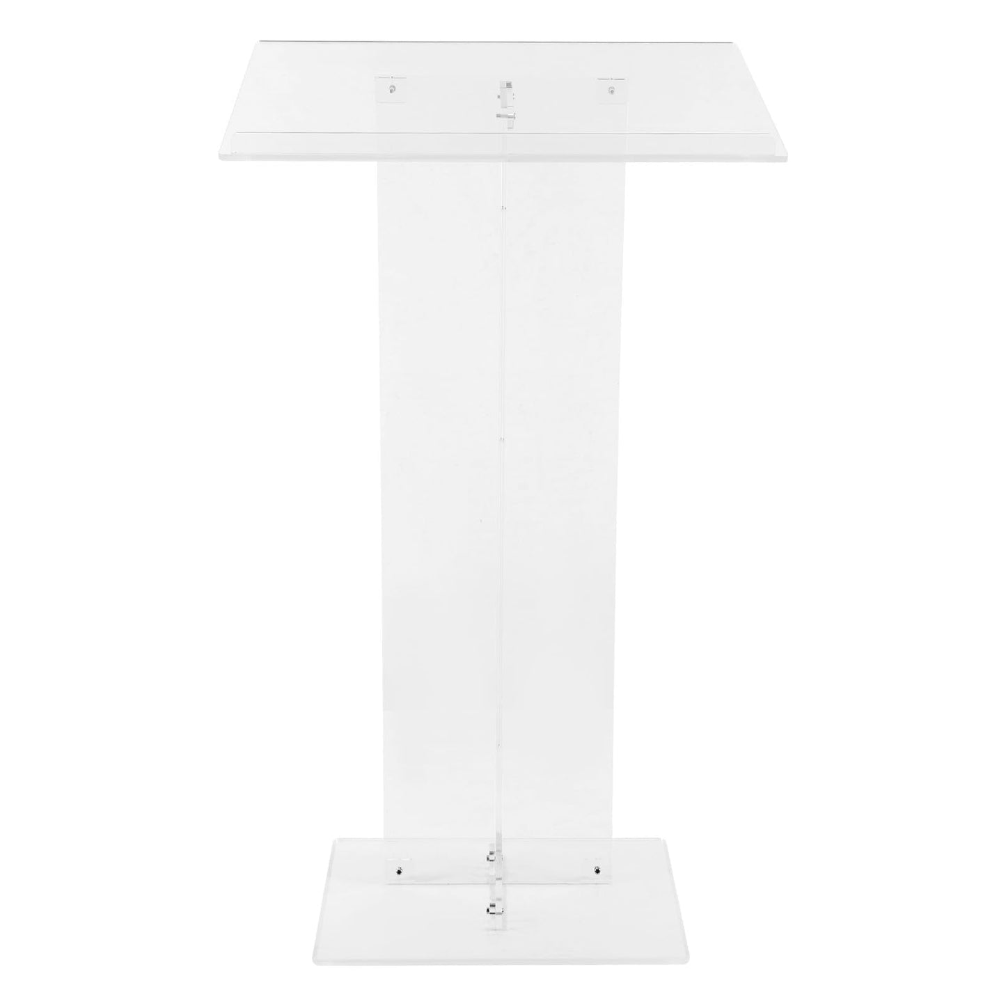 Generic 43.31 Inch Acrylic Clear Conference Presentation Pulpit Transparent Churches Lecterns Presentation Podiums for Classroom/Wedding/Conference/Lecture/Concert