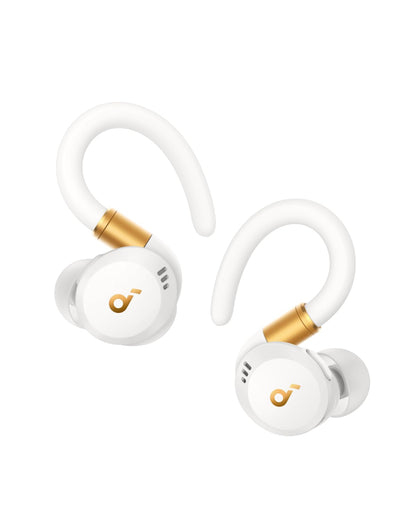 soundcore Sport X20 by Anker, True-Wireless Workout Earbuds, Rotatable and Extendable Ear Hooks, Noise Cancelling, Deep Bass, IP68 Waterproof, Sweatproof, Dustproof, 48H Play, Sport Earbuds for Gym