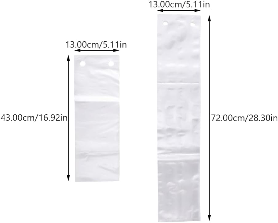 Zerodeko 200pcs Clear Plastic Umbrella Bags, Automatic Storage Bags for Folding Umbrella, Child Pe Disposable Cover