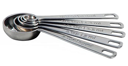 Le Creuset Stainless Steel Measuring Spoons, Set of 5