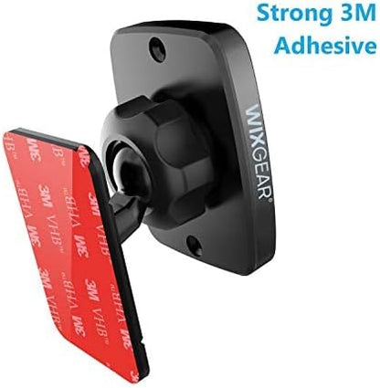 WixGear (2 Pack Universal Stick On Dashboard Magnetic Phone Car Mount, for Cell Phones and Mini Tablets with Fast Swift-snap Technology, (Newer Bigger Model)