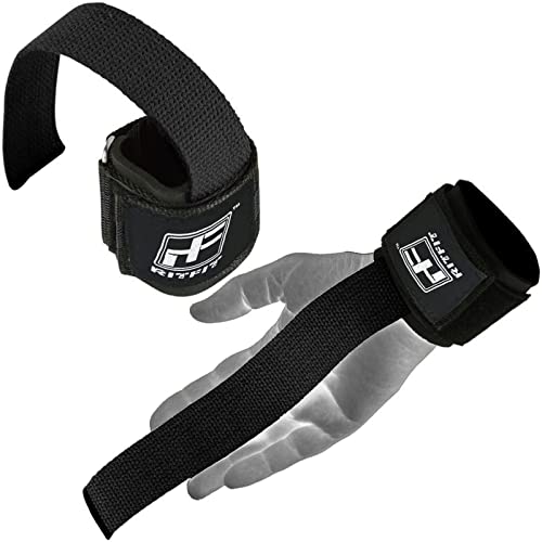 RitFit Wrist Wraps, Wrist Straps for Weightlifting, Wrist Support for Working Out, Bodybuilding, MMA, Powerlifting, Strength Training, Men & Women, Black