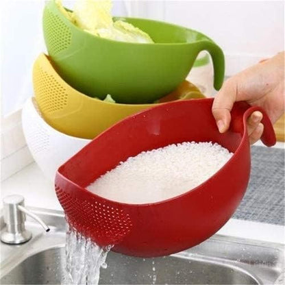 Rice Washer Quinoa Strainer, Newest Kitchen Tools with Handle for Cleaning Veggies and Fruits