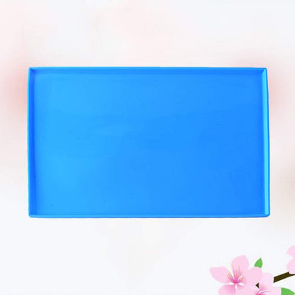 Hemoton Roll Cake Mat Flexible Baking Tray Pan Silicone Cookies Mold Bakeware (Blue)