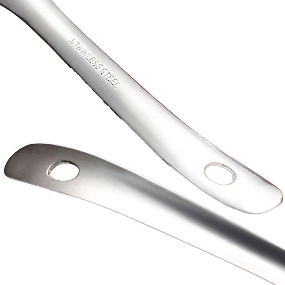 2Pcs Stainless Steel Rice Spoon Soup Spoon Serving Spoons, Non- Stick Rice Spatula Rice Paddle Serving Spoon for Home Kitchen Restaurant