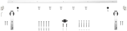 Miseno MBDH0005X78 78-3/4" Bent Strap Barn Door Hardware Kit - Oil Rubbed Bronze