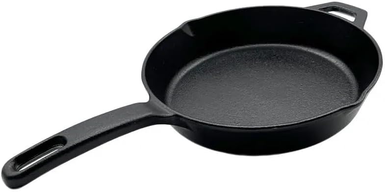 Nexgrill 10" Round Cast Iron Skillet, Pre-Seasoned for BBQ & Outdoor Cooking, Heavy-Duty