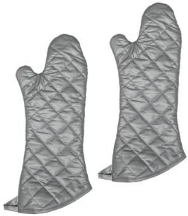 NEW Silicone Cloth Oven Mitt, 15-Inch, Heat Resistant to 200° F, Set of 2