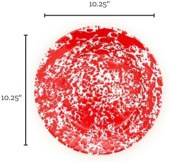 Dinner Plate, 10.25 inch, Blue/White Splatter by Enamelware