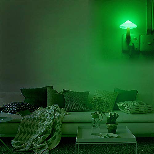 AUSAYE Sensor LED Night Light Plug in Wall Lamp, Energy Saving NightLight Cute Mushroom Night Lights for Adults Kids Bedroom,Bathroom,Toilet, Stairs, Kitchen,Hallway Corridor Warm White