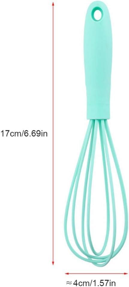 Navy Blue Silicone Whisk, Colorful Mini Whisks, Multifunctional Manual Egg Beater Mixer for Blending, Whisking, Stirring