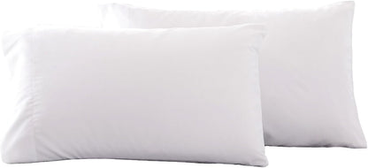 Microfiber Pillowcases 2 Pack - Super Soft, Wrinkle & Stain Resistant, 20x26, White | Envelope Closure