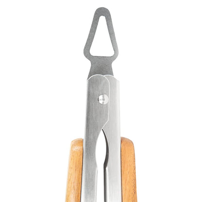 BBQ-AID Pro BBQ Tongs for Grill - 17" Professional Grade Barbecue Tongs for Cooking- Solid & Sturdy - Built with 304 Grade Stainless Steel and Acacia Wood - Heavy Duty Built to Last Kitchen essential.