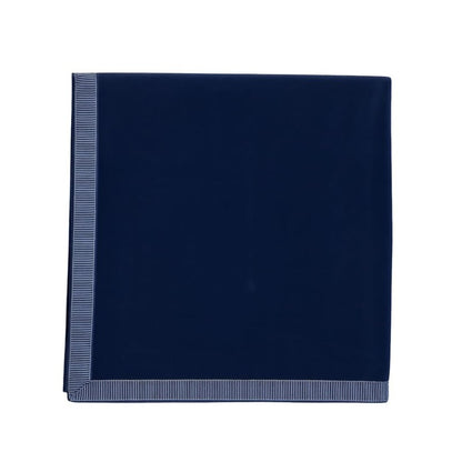 Baron Barclay Deluxe Suede Round Table Cover - 54" - Navy - Poly-Cotton Blend Tablecloth