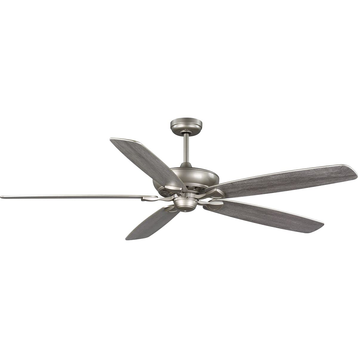 Progress Lighting Kennedale Collection 72-Inch 5-Blade DC Motor Transitional Ceiling Fan Grey Weathered Wood/Silver