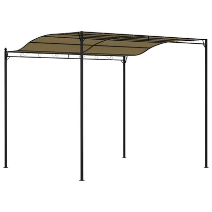 Gazebo Set of 2 Taupe Steel and Polyester, Large Rectangular Outdoor Canopy for Patio, Garden, UV Resistant, Easy Assembly Lawn Structures