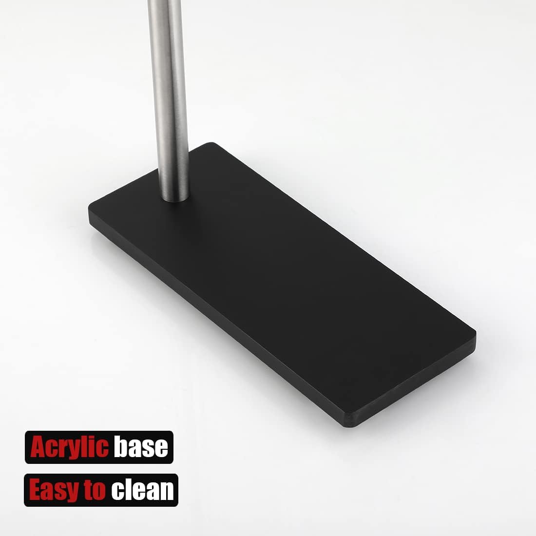 JQK Hand Towel Holder Stand, Brushed Stainless Steel Free Standing Rack with 12 Inch Bar