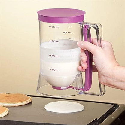 Cupcake Pancake Cookies Cream Dispenser - Cake Mix Jug Baking Essentials Maker Cooking Tools Funnel Measuring Cup