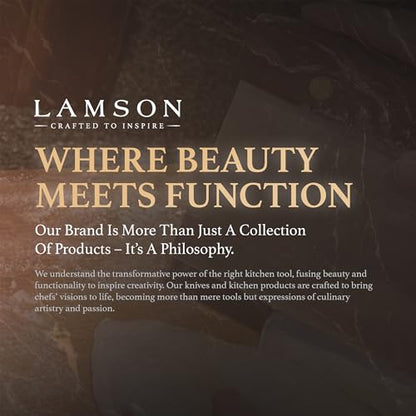 Lamson Kitchen Utensils - 3" x 6" Bench Scraper, High-Carbon Stainless Steel Dough Scraper, Ergonomic Riveted Walnut Handle, Handcrafted, Full-Tang Design, Built to Last