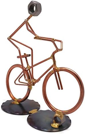 Free Style Bike Collectible Handmade Metal Art Figurine - Desk Accessories, Trophy, Home Office Décor