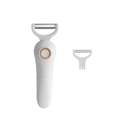 2-in-1 Electric Peeler | Auto Blade for Fruits/Vegetables | 2 Interchangeable Blades | 2*AAA | Kitchen, Travel, Camping