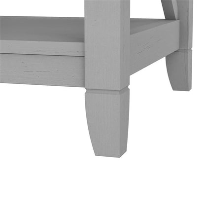 Bush Home Key West 5 Shelf Bookcase - Set of 2 | Tall Bookshelves in Cape Cod Gray | Sturdy Display Shelves for Library, Living Room, and Home Office