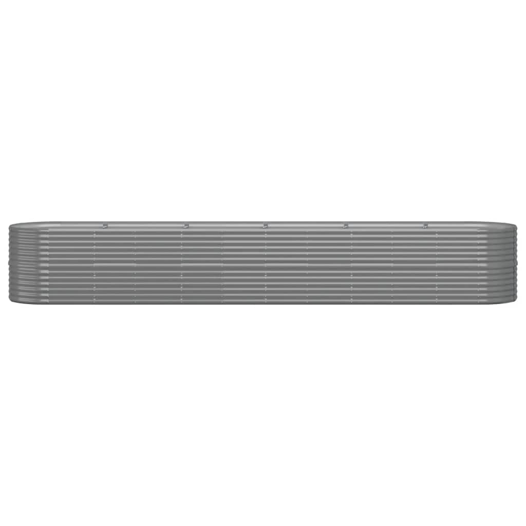 Mhdvray Large Oval Raised Garden Bed 173x173x27 in, Heavy-Duty Powder-Coated Steel Planter Box for Vegetables Flowers Herbs, Spacious Outdoor Raised Bed for Patio Balcony Modern Grey