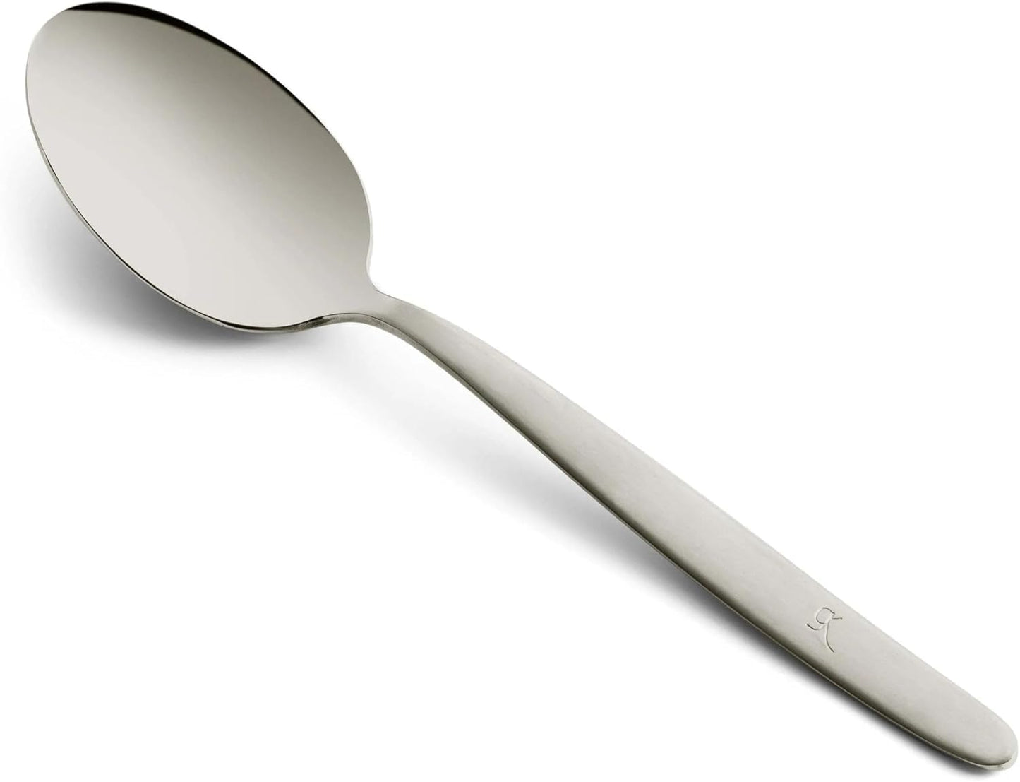 BNAZIND 2 Pack 8 inch Kunz Small Regular and Perforated Sauce Spoon Set | 18/10 Stainless Steel Silver Chef Spoon ideal for drizzling sauces, plating desserts, Dishwasher safe