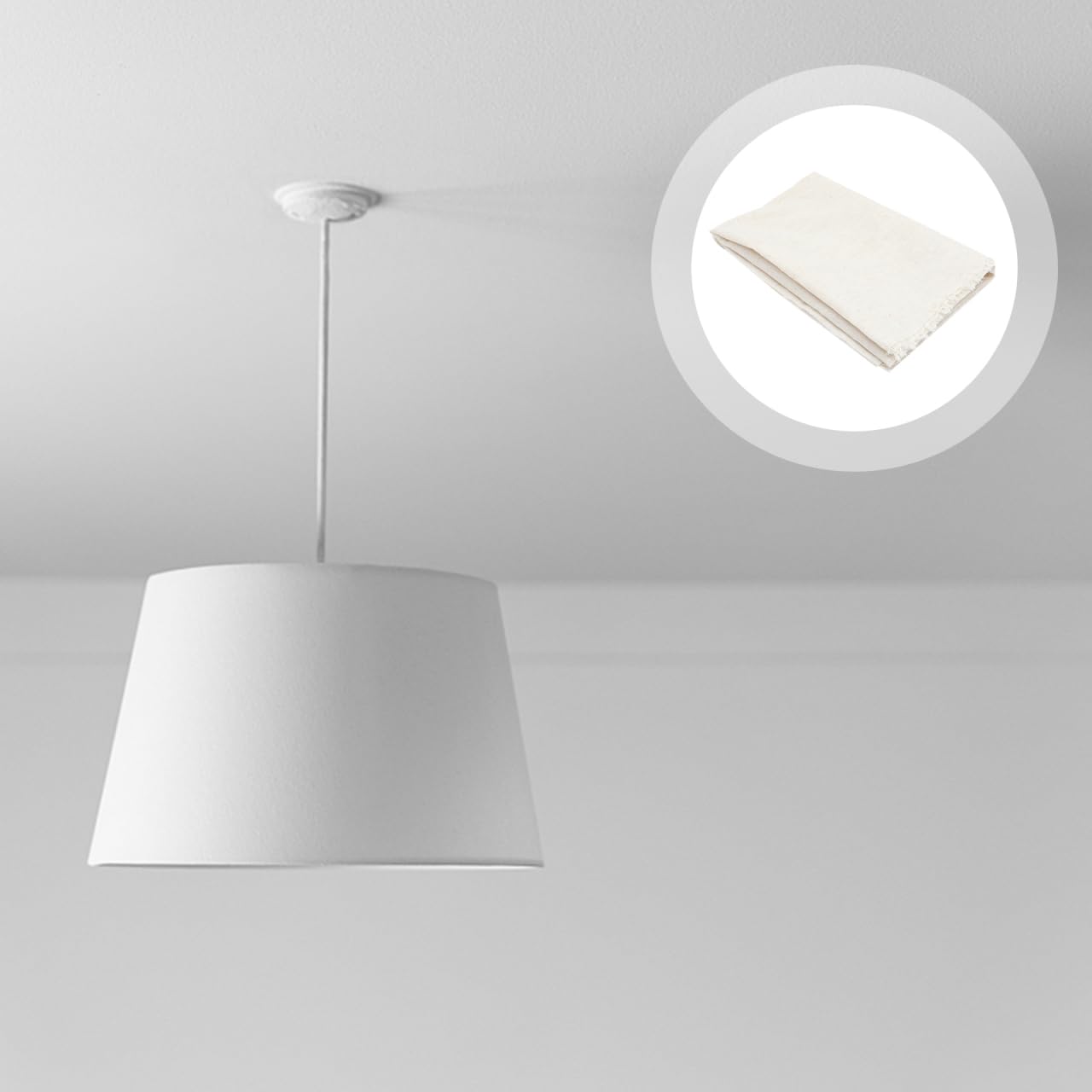 Mobestech Lampshade Material Roll Pre-Cut Flax Fabric Diy Lamp Cover Sheet for Table and Floor Lamps 62.20X39.37 Inches Light Shade Material for Home Decor Projects