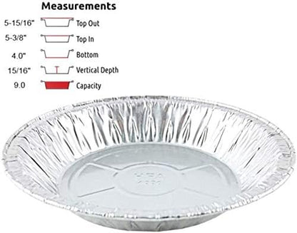 PACTOGO 6" Aluminum Foil Mini Pie Pans - Disposable Small Baking Tin Plates (Pack of 50)