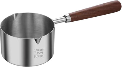 SHERCHPRY Small Pot with Oil Cooking Ladle, Reusable Saucepan for Stove Top Cooking
