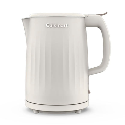 Cuisinart Soho 1-Liter Double Wall Electric Hot Water Kettle, Tea Kettle with Stainless Steel Interior, One Touch Operation to Boil Water for Tea, Hot Cocoa, or Instant Oatmeal, CK-10TR, Truffle