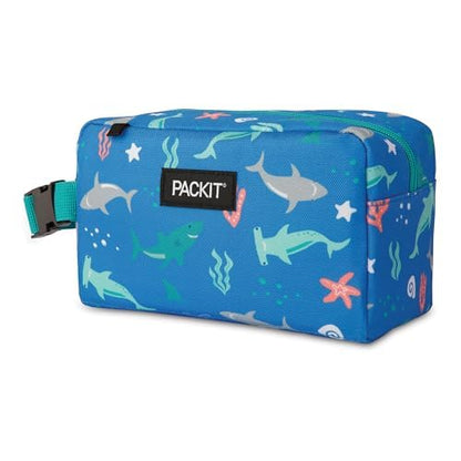 PackIt® Freezable Snack Box, Checked Out, Built with ECOFREEZE Technology, Collapsible, Reusable, Zip Closure with Buckle Handle, Designed For Work Snacks, Fresh Snacks On the Go, Adults, and All Ages