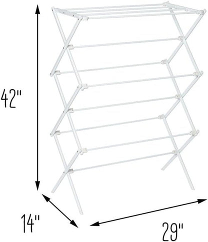 Honey-Can-Do Collapsible Laundry Drying Rack - Portable & Space-Saving Metal Clothes Dryer | Ideal for Indoor/Outdoor Use, White