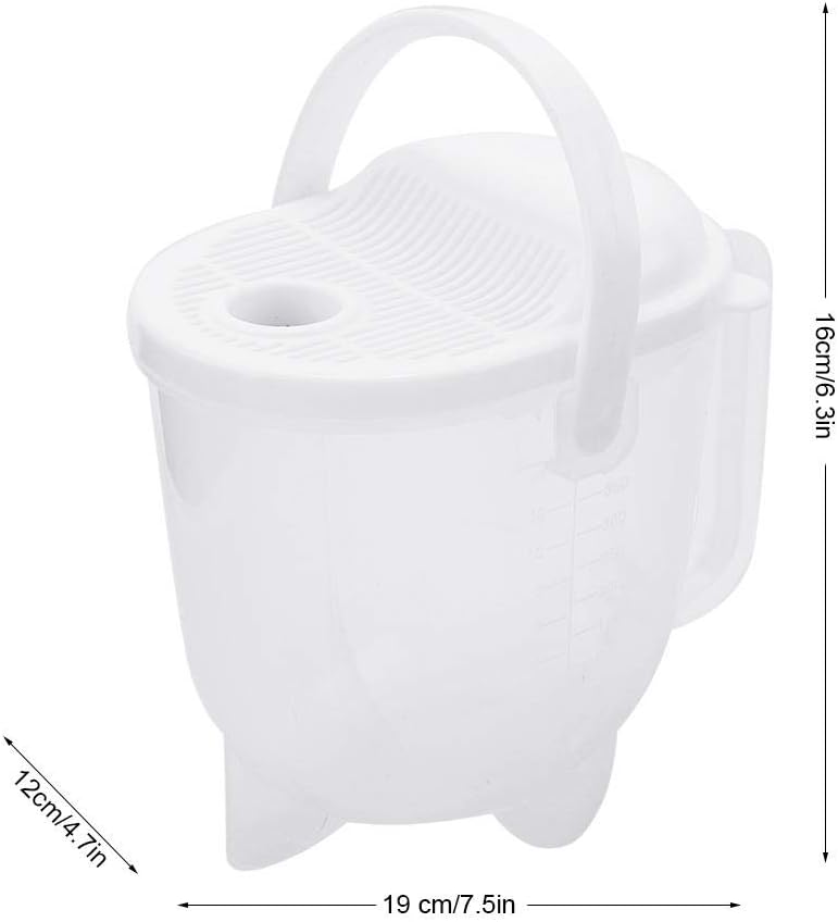 Multi-Function Rice Washing Tool, Resin Material Strainer with Ergonomical Handle for Rice/Beans/Grapes Cleaning
