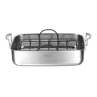 Cuisinart 7117-15NSR 15" Stainless Steel Roaster w/Non-Stick Rack Chef's-Classic-Stainless-Cookware-Collection, Inch