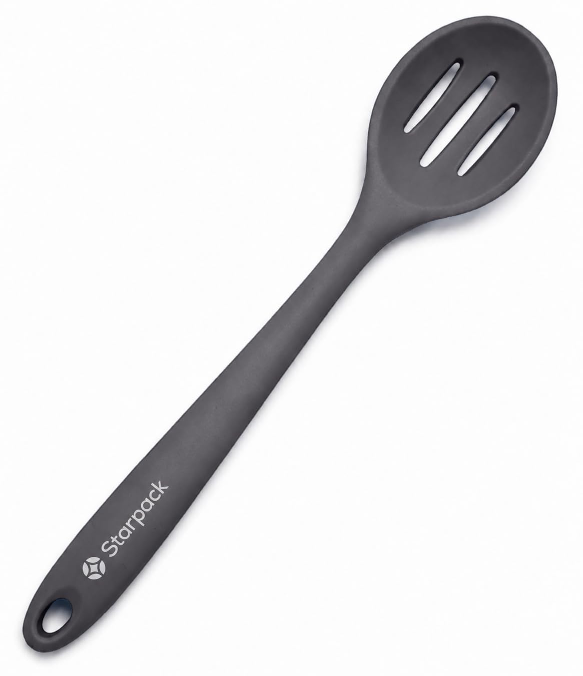 Starpack 'Let it Drain' Silicone Slotted Spoon - Large Slotted Spoon for Cooking Heat Resistant to 600°F - Silicone Slotted Serving Spoons, Non Stick Slotted Cooking Spoon