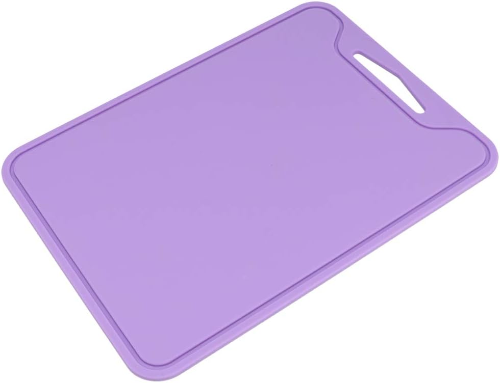 Chopping Blocks, Food Grade Silicone Cutting Boards with Deep Juice Grooves, Dishwasher Safe, 11.8 x 8.7 in