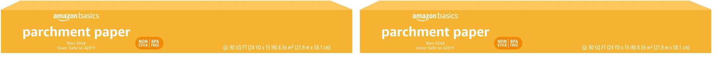 Amazon Basics Parchment Paper for Baking, Non-Stick, 90 Sq Ft Roll, (Pack of 2)