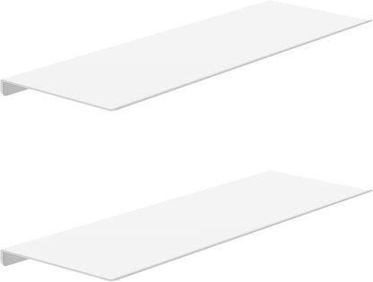 16" 2 Packs, MKO Floating Shelves for Wall, Metal Wall Mounted Shelf for Bathroom, Bedroom, Living Room, Kitchen