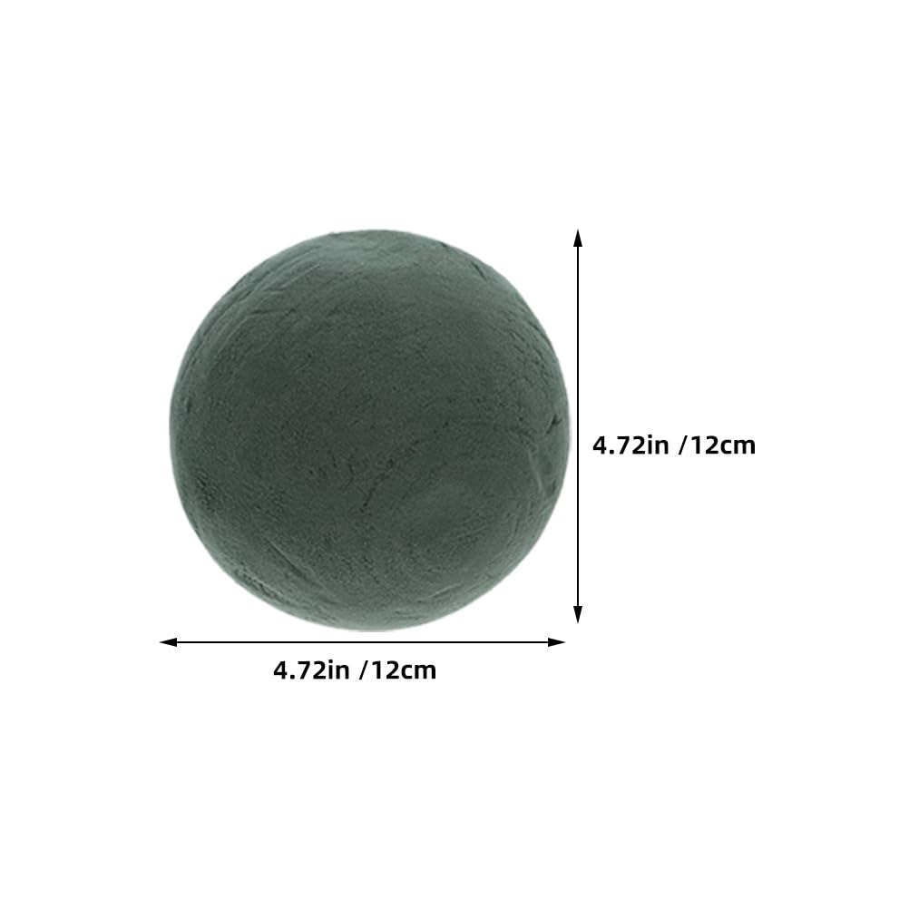 VILLFUL 2Pcs Floral Foam Spheres 4.72 Inch Round Green Flower Foam Balls for DIY Floral Arrangements Wedding Garden Craft Supplies