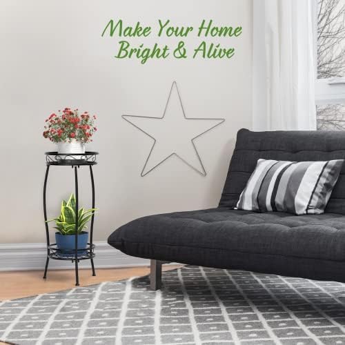 2 26.5" H HOMEXIN Plant Stand Indoor Outdoor, Tier Metal Tall Planter Stand Flower Stand Holder Heavy Duty Rustproof