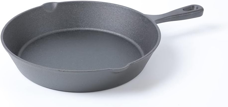 Cast Iron Skillet, 10 Inch Cast Iron Pan for Frying, Cooking, Baking on Induction, Electric, Gas, and Oven