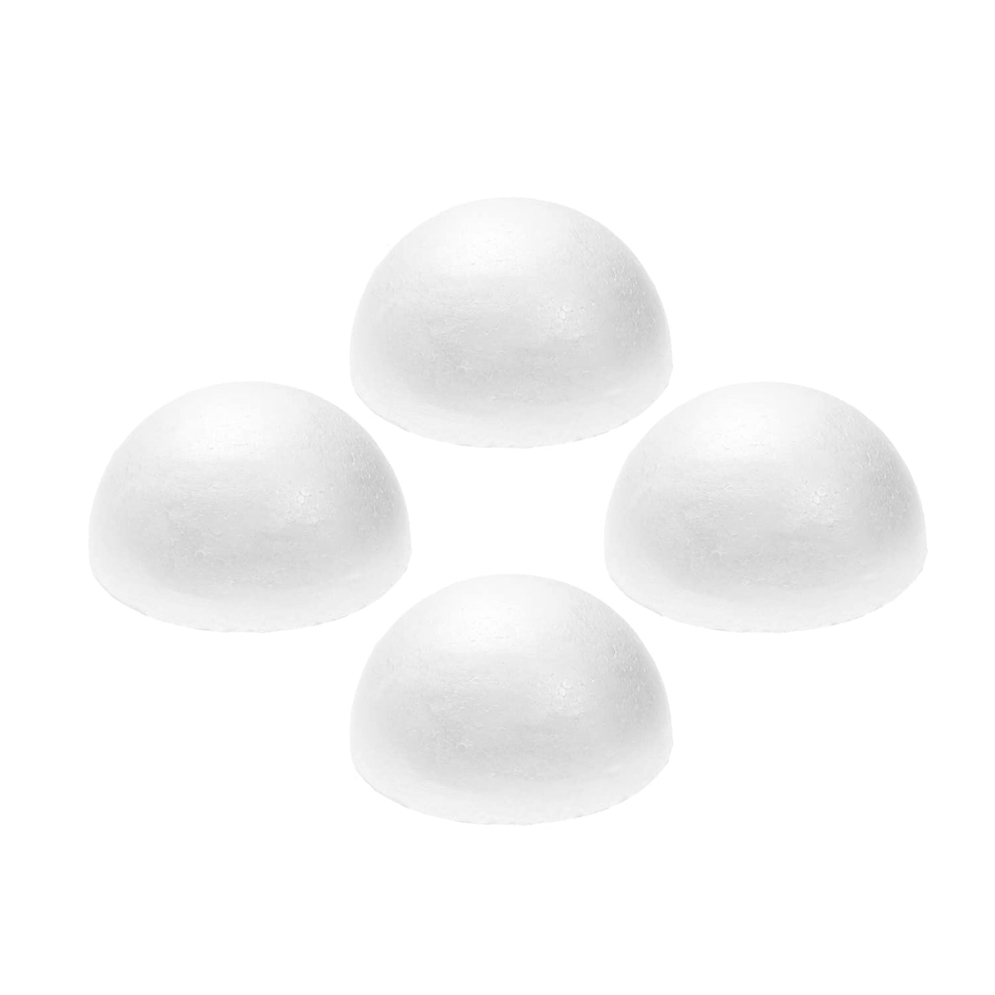 8" Craft Foam Half Ball - Smooth Half Foam Polystyrene Balls for Craft and Project, Pack of 4