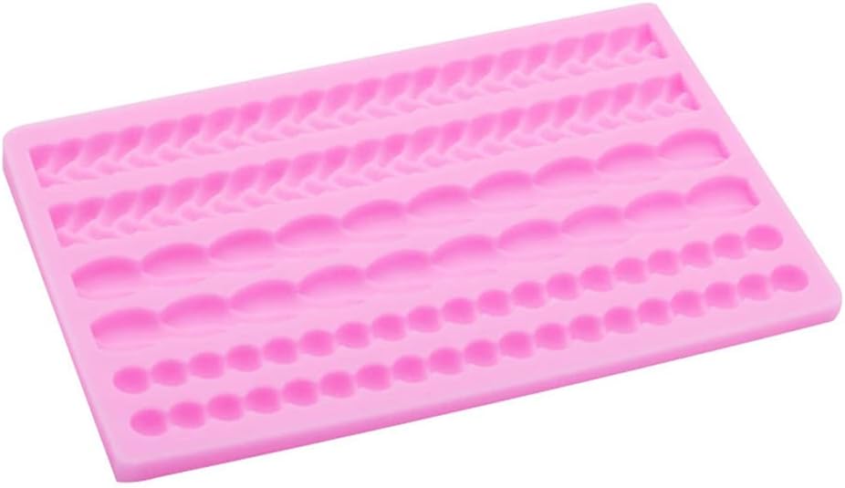 3D Pearl Knit Rope Silicone Mold for Fondant, Cake Border Decorating Molds, DIY Baking Tools