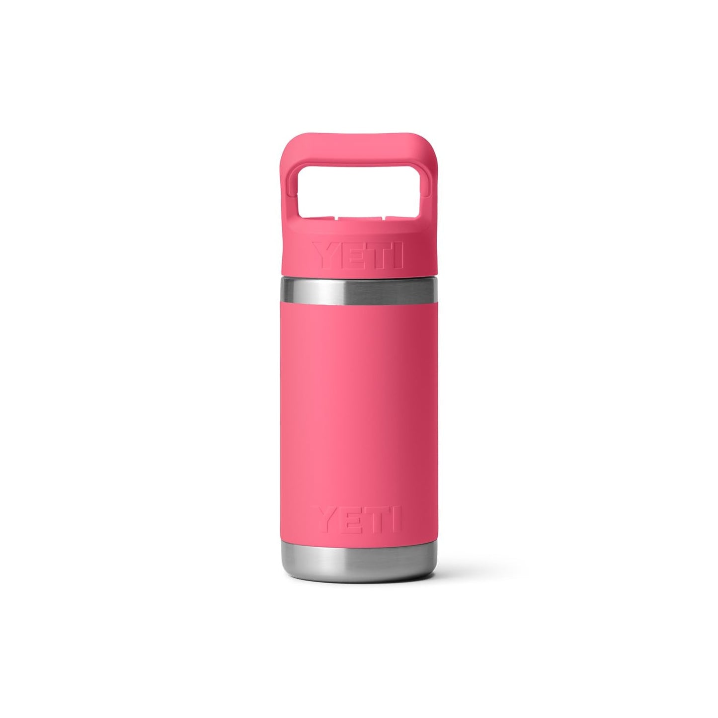 YETI Rambler Jr. 12 oz Kids Bottle, with Straw Cap, Tropical Pink