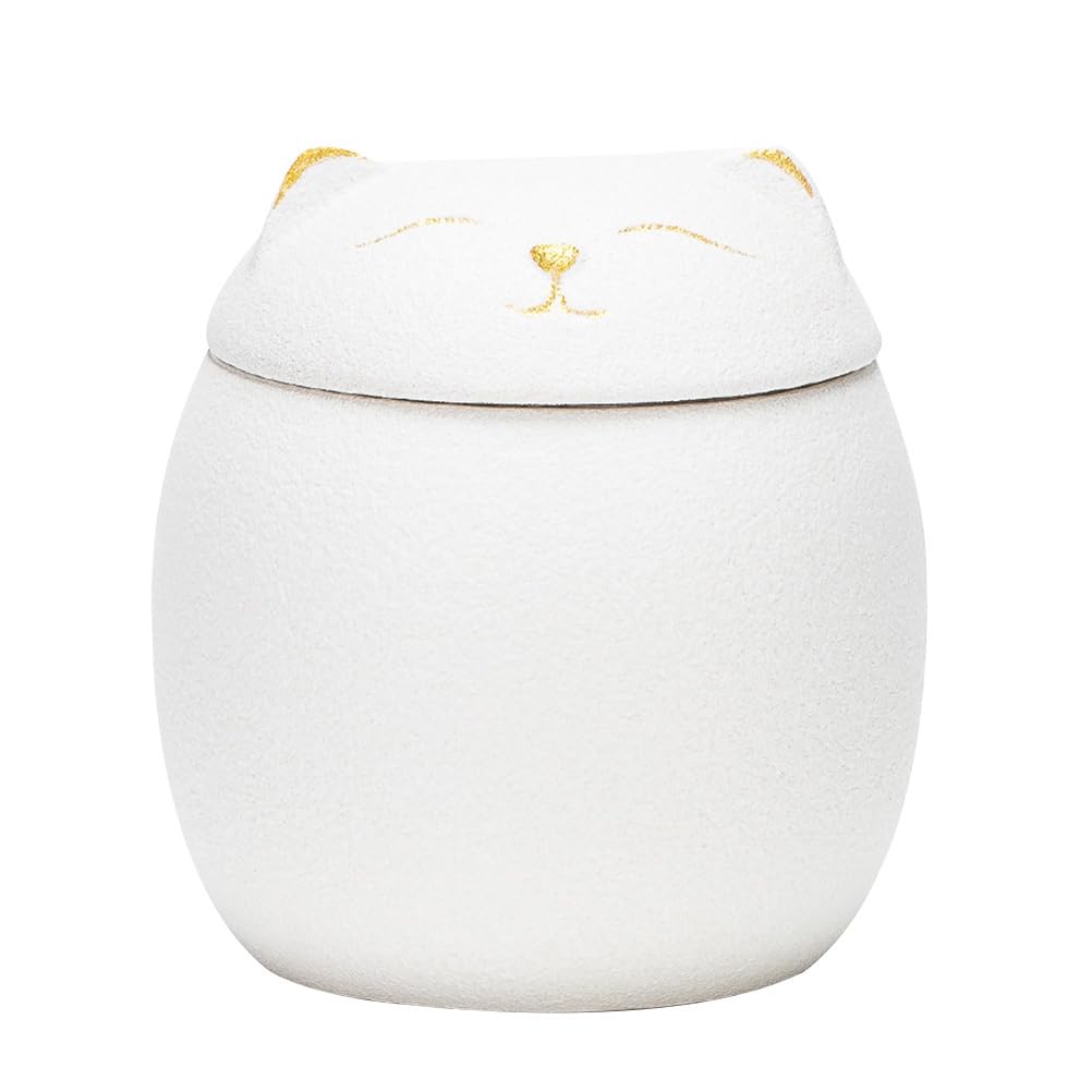 SHOWERORO Lucky Cat Storage Jar Tea Containers Coffee Bean Container Sealable Containers Cat Ceramic Tea Jar Candle Tins Salt Bottles Storage Decorative Home